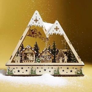 Anthropologie Winter Wonderland Light-Up Village Small NEW